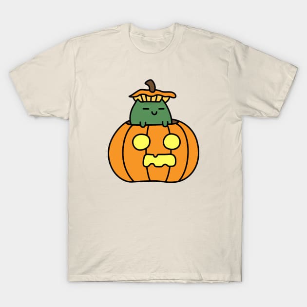 Pumpkin Zombie Cat T-Shirt by Robot Dance Battle